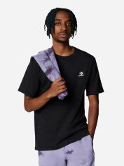 Акція на Футболка бавовняна довга чоловіча Converse Star Chevron Tee 10023876-001 S Black від Rozetka