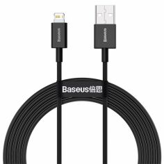 Акція на Baseus Usb Cable to Lightning Superior Series 2.4A 2m Black (CALYS-C01) від Stylus