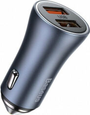 Акция на Baseus Car Charger 2хUSB Golden Contactor Pro 40W Dark Gray (CCJD-A0G) от Y.UA