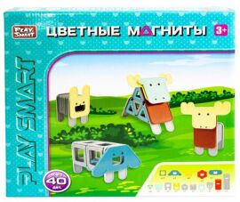 Акція на Конструктор магнітний Play Smart Тварини, 40 деталей (2468) від Y.UA