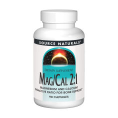 Акция на Магній та кальцій Source Naturals Mag/Cal 2:1, 370 мг, 90 капсул от Eva