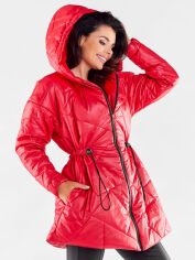 Акция на Куртка демісезонна з капюшоном жіноча Awama A541 1220779 L-XL Red от Rozetka