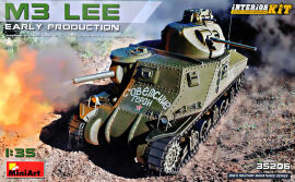 Акция на Танк Miniart M3 Lee, раннього випуску з інтер'єром от Y.UA