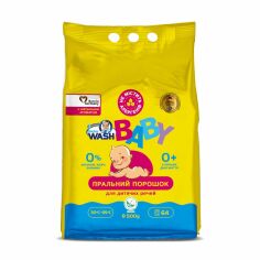 Акція на Пральний порошок для прання дитячого одягу Doctor Wash Baby з нейтральним ароматом, 64 цикли прання, 8.5 кг від Eva