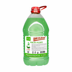 Акція на Рідке мило San Clean Professional Line Зелене, 5 кг від Eva