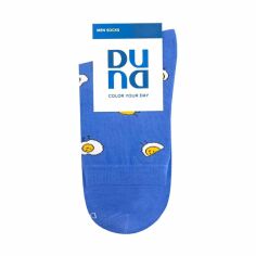 Акция на Шкарпетки чоловічі Duna 2217 високі, яскраво-блакитні, розмір 27-29 от Eva