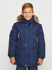 Акция на Дитяча зимова довга куртка для хлопчика Lenne Micha 23337-229 128 см от Rozetka