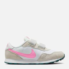 Акція на Підліткові шкіряні кросівки для дівчинки Nike Md Valiant (Psv) CN8559-111 35 3Y Summit White/Pink Spell-White-Geode Teal від Rozetka