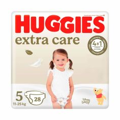 Акція на Підгузки Huggies Extra Care Jumbo розмір 5 (11-25 кг), 28 шт від Eva