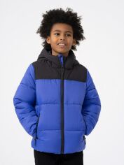 Акция на Дитяча зимова стьобана куртка для хлопчика 4F 4FJAW23TDJAM274-36S 134 см Синя от Rozetka