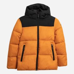 Акция на Підліткова зимова стьобана куртка для хлопчика 4F 4FJAW23TDJAM274-70S 140 см Коричнева от Rozetka