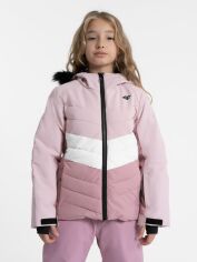 Акция на Підліткова зимова лижна куртка для дівчинки 4F 4FJAW23TTJAF296-53S 158 см Рожева от Rozetka