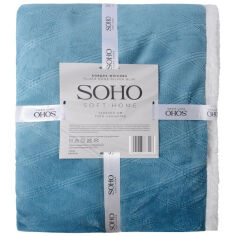 Акція на Ковдра полуторна SOHO 150х200 см Plush hugs Silver Blue (1223К) від Comfy UA