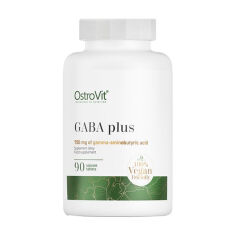 Акція на Дієтична добавка аминокислота в таблетках OstroVit GABA Plus Гамма-аміноолійна кислота 750 мг, 90 шт від Eva