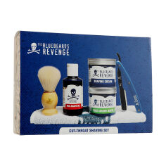 Акція на Набір для гоління The BlueBeards Revenge Cut-Throat Shaving Set (олія 100 мл + крем 150 мл + бальзам 150 мл + помазок + небезпечна бритва + рушник) від Eva