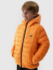 Акция на Дитяча демісезонна куртка для хлопчика 4F 4FJAW23TDJAM273-70S 128 см Помаранчева от Rozetka