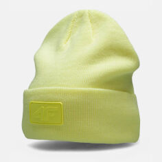 Акция на Дитяча зимова шапка-біні в'язана для дівчинки 4F 4FJAW23ACAPF263-73N 45-54 см Жовта от Rozetka