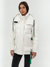 Акция на Куртка демісезонна з капюшоном жіноча Icon ID810white M Біла от Rozetka