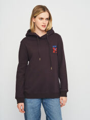 Акція на Худі жіноче Tommy Hilfiger 11216.4 L Темно-коричневе від Rozetka