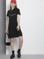 Акция на Сукня-футболка міні літня жіноча Tommy Hilfiger 887212156 S Чорна от Rozetka