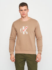 Акція на Світшот чоловічий Calvin Klein Jeans 11200.2 S Світло-коричневий від Rozetka