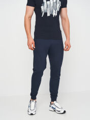 Акция на Спортивні штани чоловічі Emporio Armani 10395.14 S (44) Темно-сині от Rozetka