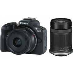 Акція на Фотокамера бездзеркальна Canon EOS R50+RF-S 18-45 IS STM+RF-S 55-210 IS STM Black (5811C034) від Comfy UA