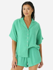 Акція на Блузка жіноча Rip Curl Premium Surf S/S Shirt GSHFB9-60 S Зелена від Rozetka