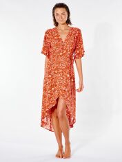 Акция на Сукня на запах міді жіноча літня Rip Curl Lunar Tides Wrap Dress GDRMH9-40 M Червона от Rozetka