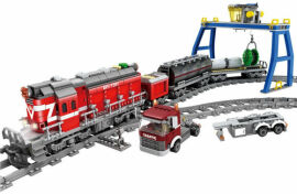Акция на Дитячий конструктор Zipp Toys Потяг DF5 з рейками дизельний локомотив на радіокеруванні (98219(Red)) от Y.UA