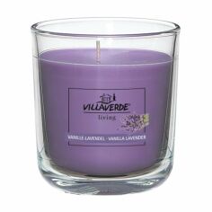 Акція на Ароматична свічка Villa Verde Living Vanilla-Lavender, діаметр 8 см, висота 8.8 см від Eva