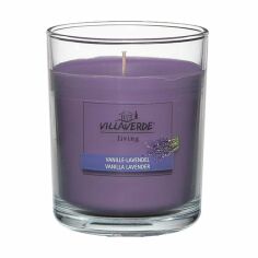 Акція на Ароматична свічка Villa Verde Living Vanilla-Lavender, діаметр 10 см, висота 12 см від Eva