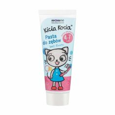 Акция на Дитяча зубна паста MomMe Mother & Baby Natural Care Gel Toothpaste Kitty Kotty зі смаком жуйки, від 4 до 7 років, 50 мл от Eva