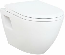 Акція на Унітаз підвісний CREAVIT Terra TP325-11CB00E-0000 + сидіння Soft Close KC2203.01.0000E дюропласт від Rozetka