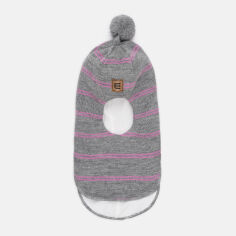Акция на Дитяча зимова шапка-шолом в'язана з помпоном для дівчинки Lenne Mairom 23580-370 52 см от Rozetka