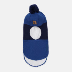 Акція на Дитяча зимова шапка-шолом в'язана з помпоном для хлопчика Lenne Mirvo 23581-670 50 см від Rozetka