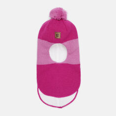 Акция на Дитяча зимова шапка-шолом в'язана з помпоном для дівчинки Lenne Mirvo 23581-266 50 см от Rozetka