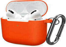 Акция на Чехол для наушников Tpu Case with Belt Orange for Apple AirPods Pro от Stylus