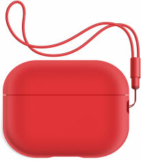 Акція на Чехол ArmorStandart Silicone Case with straps Red (ARM68614) for Apple Airpods Pro 2 від Stylus