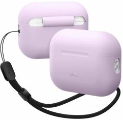 Акція на Чохол для навушників Elago Silicone Basic Case with Nylon Lanyard Lavender (EAPP2SC-BA+ROSTR-LV) для Apple AirPods Pro 2 від Y.UA