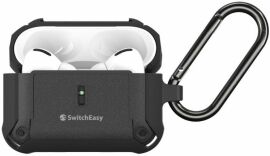Акція на Чохол для навушників SwitchEasy Guardian Rugged Anti-Lost Protective Black (SAPAP2091BK22) для Apple AirPods Pro 2 від Y.UA