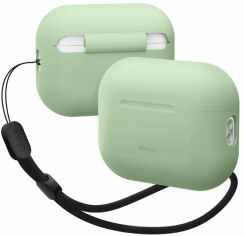 Акция на Чохол для навушників Elago Silicone Basic Case з Nylon Lanyard Pastel Green (EAPP2SC-BA+ROSTR-PGR) для Apple AirPods Pro 2 от Y.UA