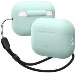 Акция на Чохол для навушників Elago Silicone Basic Case з Nylon Lanyard Mint (EAPP2SC-BA+ROSTR-MT) для Apple AirPods Pro 2 от Y.UA