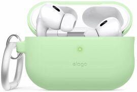 Акция на Чохол для навушників Elago Silicone Hang Case Pastel Green (EAPP2SC-HANG-PGR) для Apple AirPods Pro 2 от Y.UA