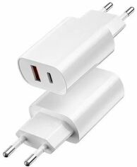 Акция на Wiwu Wall Charger USB-C+USB Wi-U002 20W White от Stylus