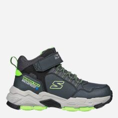 Акція на Дитячі демісезонні черевики для хлопчика Skechers Drollix 406418L CCLM 33 Сірі від Rozetka