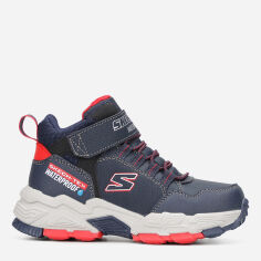 Акция на Дитячі демисезонні черевики для хлопчика Skechers Drollix 406418L NVRD 33.5 Сині от Rozetka