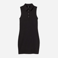 Акция на Плаття-футболка міді осіннє жіноче H&M A1109-1012906 XS Чорна от Rozetka