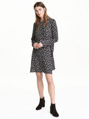 Акція на Сукня коротка жіноча H&M 0444553 36 Чорна від Rozetka