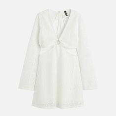 Акція на Сукня коротка осіння жіноча H&M 1094428arl L Біла від Rozetka